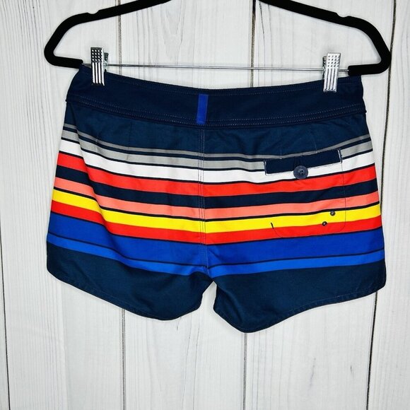 THE NORTH FACE Womens 4" Board Shorts Sz 2 Swimsuit Striped Multicolor Polyester - Picture 5 of 7